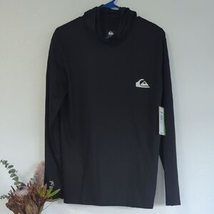 Quiksilver Black Long Sleeve Shirt with Hood